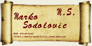 Marko Šodolović vizit kartica